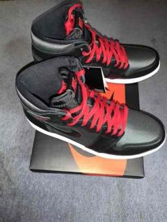 AIR JORDAN1 RETROHIGHOG BLACKSATINGYMRED