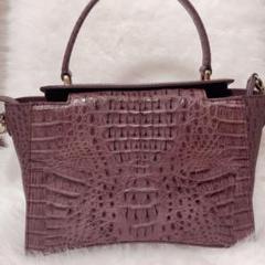 ★極美品★IBZA 2way ハンドバッグ マットクロコダイル カイマン 背ワニ 極美品 IBZA 2way ハンドバッグ マットクロコダイル カイマン 背