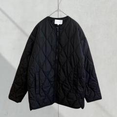 2452【THESHOP TK】 ノーカラージャケット キルディング 黒 160