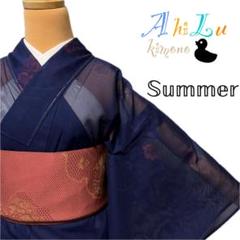 PP6135 着物 小紋 単衣 夏用 縦絽 青 対象身長～165㎝ 送料無料 楽天市場】洗える着物 絽（カラーブルー）（和服｜レディース