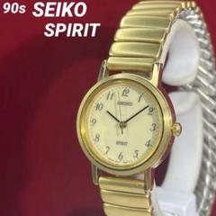 90s 未使用 SEIKO SPIRIT QZ 電池交換済 秒針停止機能 腕時計