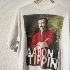90年代 シングルステッチ　タルテックス　アーロンティッピン　人物Tシャツ