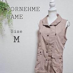 VORNEHME ベージュ ノースリーブベスト M