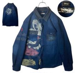 美品 デシグアル ディズニー ミッキー コラボ スタッズ ライダース ジャケット ショット×ビームス 限定 ディズニー ミッキーマウス ライダース