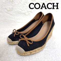 COACH コーチ Espadrille Wedge Heels Denim