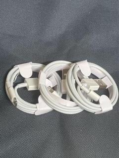 3本1m iPhone  -充電器ライトニングケーブル  純正品同等-(nIh9のサムネイル