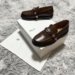 【美品】TOGA ファーローファー size41 TOGA PULLA ビット ローファー Metal Loafer AJ1041 メタル