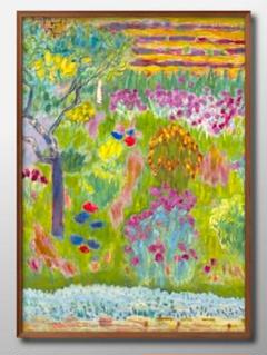 ボナール・ピエール、オリーブの樹、希少画集画、新品高級額装付 Yahoo!オークション - ピエール・ボナール 谷のある風景 希少
