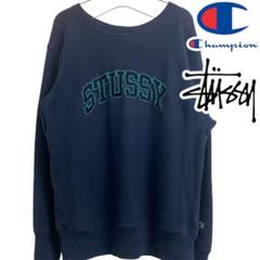STUSSY CHAMPION リバースウィーブ スウェット MA-1 サイズM STUSSY CHAMPION リバースウィーブ スウェット MA-1 サイズM