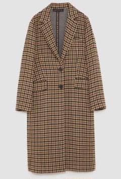 ZARA チェスターコート XLサイズ ブラック・ホワイトチェック 2025年最新】zara チェスターコート チェックの人気アイテム