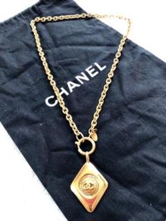 CHANELココマーク ネックレス ゴールド ヴィンテージ ダイヤ型モチーフ