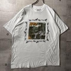 90s USA製 Caribou サファリ 動物 フォト アートTシャツ - メルカリ