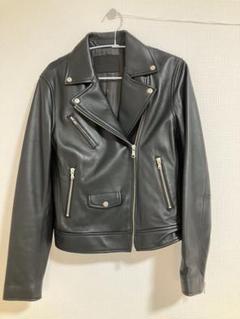 極美品 グリーンレーベルリラクシング シープレザー ライダースジャケット 40 レザーライダースジャケット グリーンレーベルリラクシング