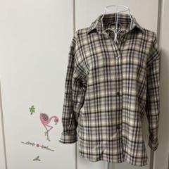 フランネル チェック柄 長袖シャツ
