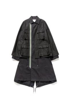 【最高級】【L】sacai♡サカイ モッズコート メンズ 裏地・チェック柄 sacai×伊ブランド・テンシー“ハイブリッド”メンズミリタリー