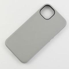 iPhone13 PUレザー シルキーグレー 耐衝撃 シンプル お洒落 高品質