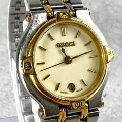 稼働 GUCCI グッチ クォーツ 腕時計 コンビ 9000L レディース