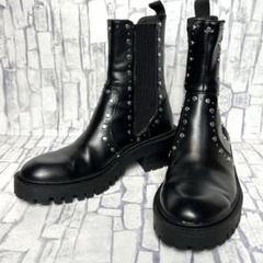 美品✨ ZARA ザラ スタッズ付き サイドゴアブーツ 厚底 23.5cm