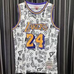 【美品】NBA バスケットボール　ゲームシャツ　ロサンゼルスレイカーズ　白24番 NBA ロサンゼルスレイカーズ34 ゲームシャツ バスケットボール