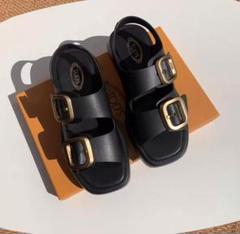 未使用 TOD’S トッズ サンダル ダブルバックル　ブラック37 org.jpg