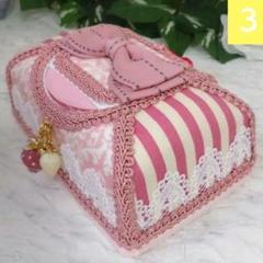 ハンドメイド♡ダマスク柄♡シルコットウエットティッシュケース　ピンク系