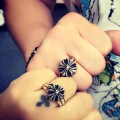 指輪 メンズ リング クロス クロム シルバー ファッション アクセサリー 人気