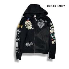 edhardy エドハーディー ドクロ パーカー 平成ギャル y2k 00s エドハーディー ジップパーカ y2k 平成 ギャル 刺繍 - メルカリ