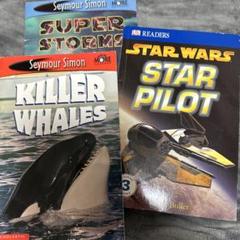 児童洋書3冊準2級Killer Whales, Storms,Star Wars