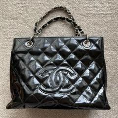 CHANEL ヴィンテージ 黒パテントバッグ♡