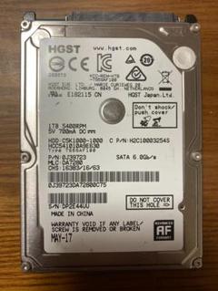 Hitachi HGST HCC541010A9E630 2.5 HDD 1TBのサムネイル