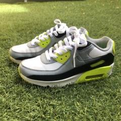 NIKE ナイキ　キッズ　エアマックス９０　ホワイト/イエロー/グレー　２２.５