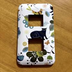スイッチカバー 黒猫柄