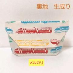 187 お弁当袋☆カラフル新幹線☆マジックテープ　封筒型　横入れ