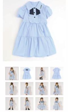 【120】子供服　女の子　ワンピース　ガーリースタイル　ティアードワンピース