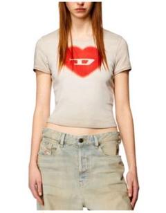 割引あり♡DIESEL ハートTシャツ　半袖　14Yサイズ　レディースM相当 Diesel ハートプリント Tシャツ | ブラック | FARFETCH JP