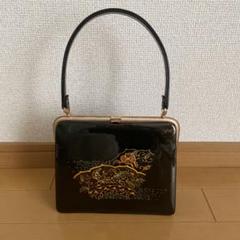 和装用バッグ がま口バッグ 着物 ブラック