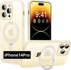 iPhone14Pro用ケース 隠し収納式 米軍MIL規格 耐衝撃 ゴールド