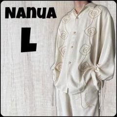 NANUA 手刺繍シャツ、シャツジャケット【L】