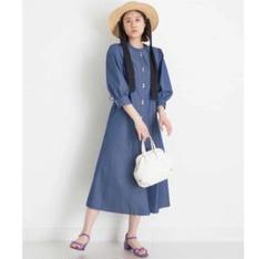 avvデニム調バックレースアップワンピースs