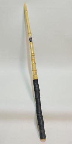 希少 天然 良縁 亀甲竹竹槍 木刀 工芸杖 新品個人工房製作品