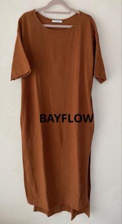 BAYFLOW 半袖シャツワンピース ブラウン