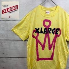 X-LARGE エクストララージ　半袖Tシャツ　王冠　クラウン　花柄　L　古着