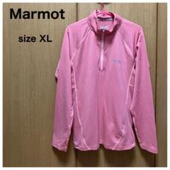 Marmot / マーモット ハーフジップ長袖トップス XL サーモンピンク