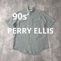 90s’【PERRY ELLIS】ペリーエリス コットン ショートスリーブシャツ