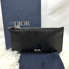 DIOR ジップカードホルダー フラグメントケース 極美品 LADY DIOR スモール ジップ カードホルダー フラグメントケース