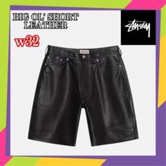 Stussy BIG OL' SHORT LEATHER レザー w32 Big Ol' Short Leather – Black | Shorts | Stüssy