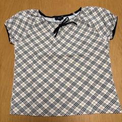 BURBERRY チェック柄 半袖ブラウス 120A