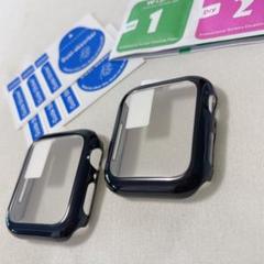 2個セット　Apple Watch 44mm ケース　カバー　光沢枠ブラック