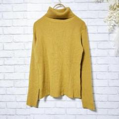 【美品】SPINNS スピンズ ニットセーター タートルネック マスタード F