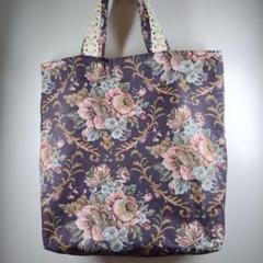 ハンドメイド　トートバッグ　薔薇柄　レース　おしゃれ